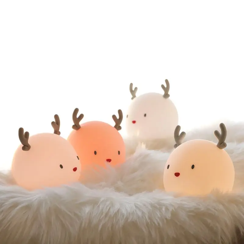 USB Rechargeable LED Colorful Night Light Touch Dimmable Cartoon Deer Silicone Soft Breathing Lamp Kids Children Nursery Gift
USB Rechargeable LED Colorful Night Light Touch Dimmable Cartoon Deer Silicone Soft Breathing Lamp Kids Children Nursery Gift