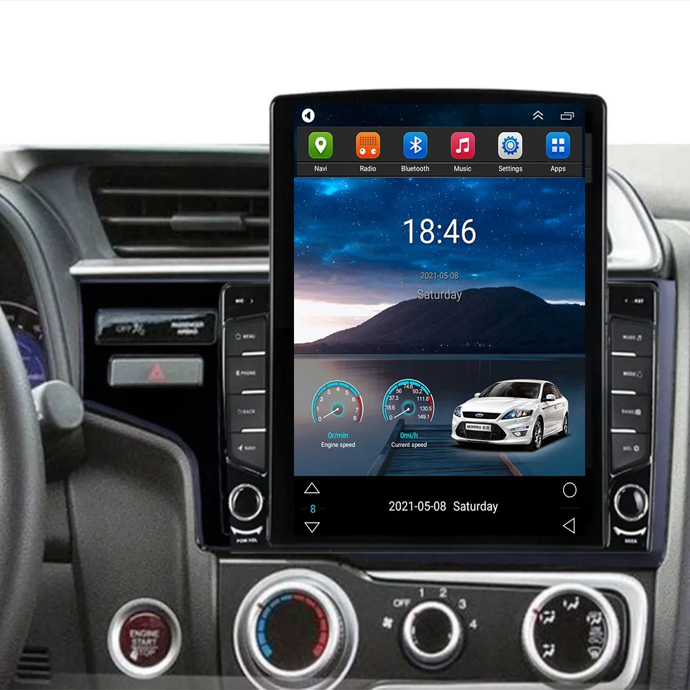

Автомобильная Мультимедийная система, автомагнитола под управлением Android 11, с экраном 9,7 дюйма, с видеоплеером, GPS и RDS Навигатором, для Honda Fit 2013-2015