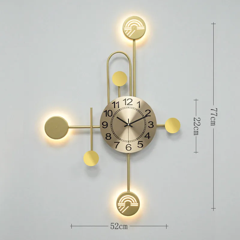 Nordic Large Wall Clock Modern Metal Home Living Room Decorative Creative Wall Watch Mute Luxury Gold Bathroom Clock Gift
Nordic Large Wall Clock Modern Metal Home Living Room Decorative Creative Wall Watch Mute Luxury Gold Bathroom Clock Gift