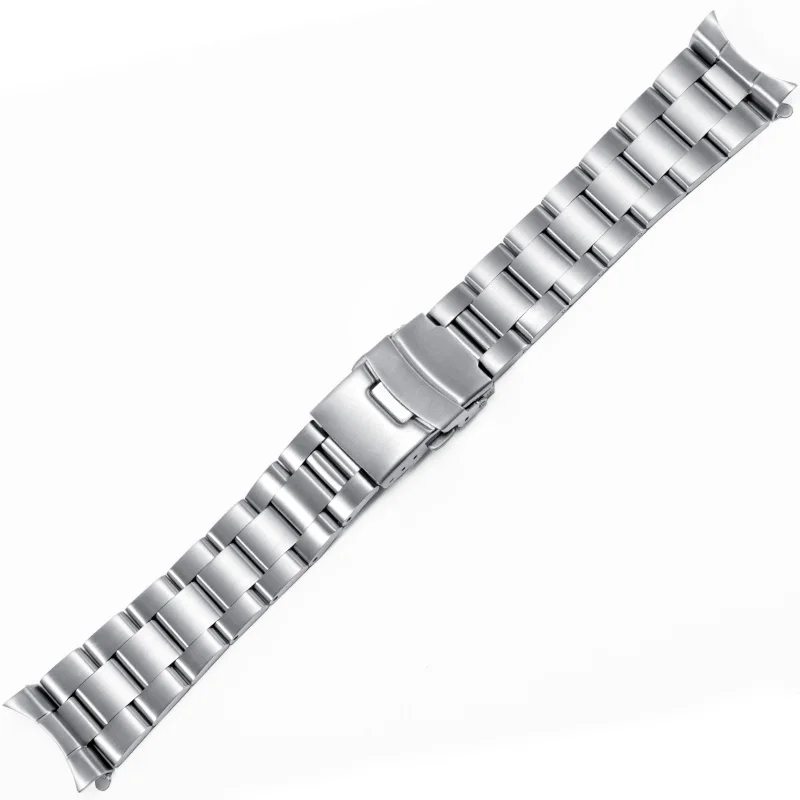 Браслет из нержавеющей стали для часов Серебристый браслет с двойной