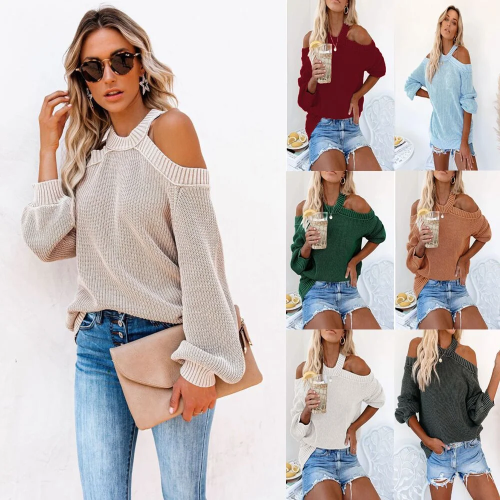 Sexy Deep V-Neck Sweater Women Backless Halter Strap Casual Loose Pullover Female Fashion Solid Autumn Winter Sweaters Jumper
Sexy Deep V-Neck Sweater Women Backless Halter Strap Casual Loose Pullover Female Fashion Solid Autumn Winter Sweaters Jumper