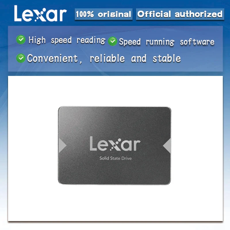 100% оригинал Lexar NS100 SSD жесткий диск SATA III 2 5 "256 ГБ Внутренний твердотельный