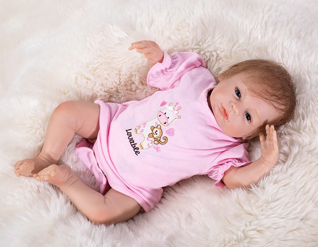 

18 "Reborn Baby Doll девочка мальчик реалистичные Силиконовые Винил ручной работы Новорожденные Девочки Малыши игрушки для детей