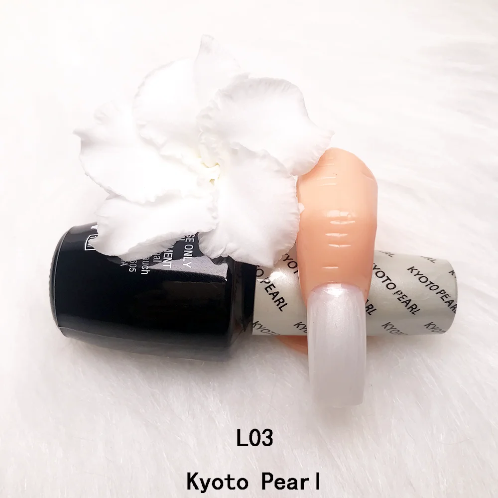 Белый гель для ногтей с блестками лак Opie L03 Киотский жемчужный гели нейл-арта