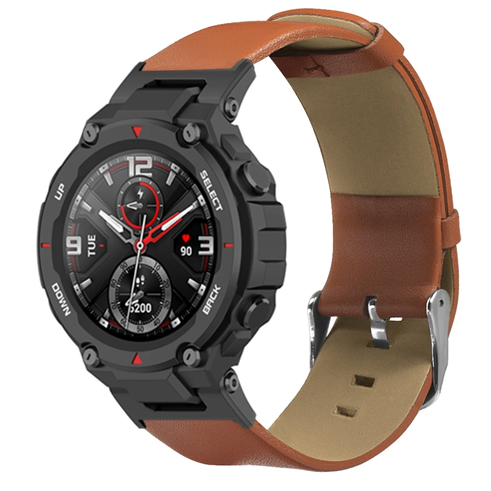 Comfortable Double-Sided First-Layer Genuine Cowhide Leather Watch Band Strap Replacement for Amazfit T-Rex/ T-Rex Pro
Comfortable Double-Sided First-Layer Genuine Cowhide Leather Watch Band Strap Replacement for Amazfit T-Rex/ T-Rex Pro