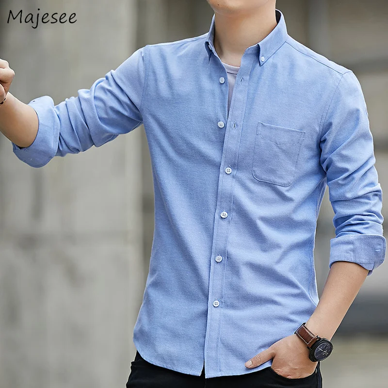 Slim Fit Casual Long Sleeve Shirts Men Plus Size M-4XL Simple Chic Solid Business Formal Single Breasted Korean All-match Autumn
Slim Fit Casual Long Sleeve Shirts Men Plus Size M-4XL Simple Chic Solid Business Formal Single Breasted Korean All-match Autumn