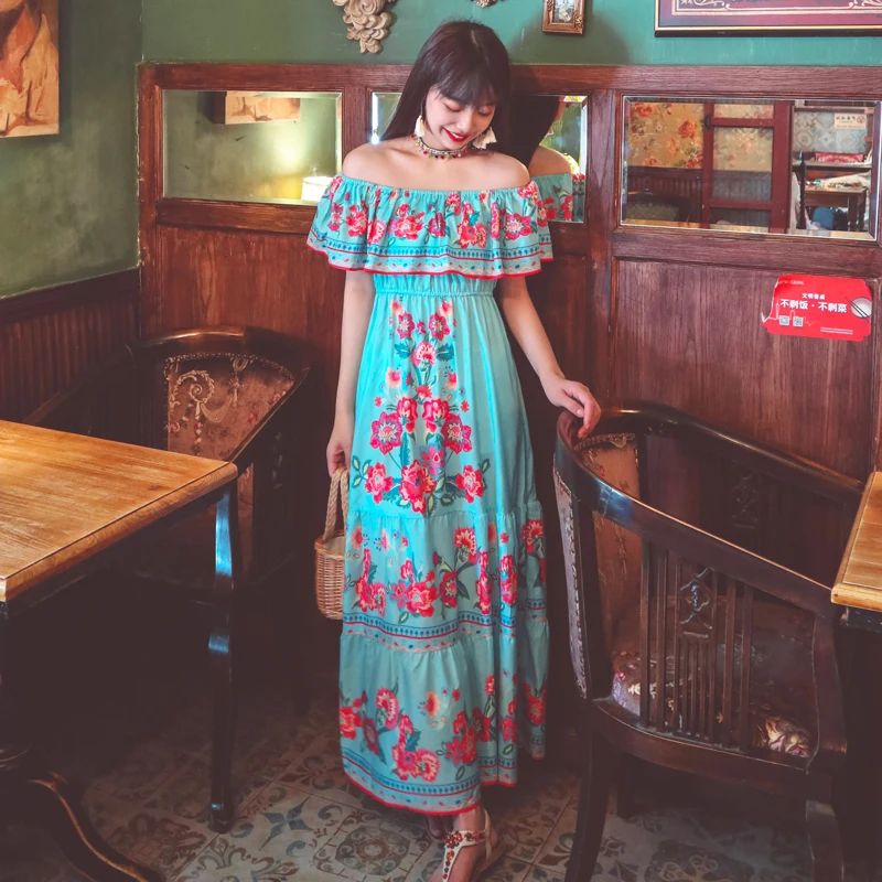 Fashion Designer Runway Beach Sexy Long Dress Summer Women Sleeveless Button Slash Neck Floral-Print Elastic Waist Elegant Dress
Fashion Designer Runway Beach Sexy Long Dress Summer Women Sleeveless Button Slash Neck Floral-Print Elastic Waist Elegant Dress