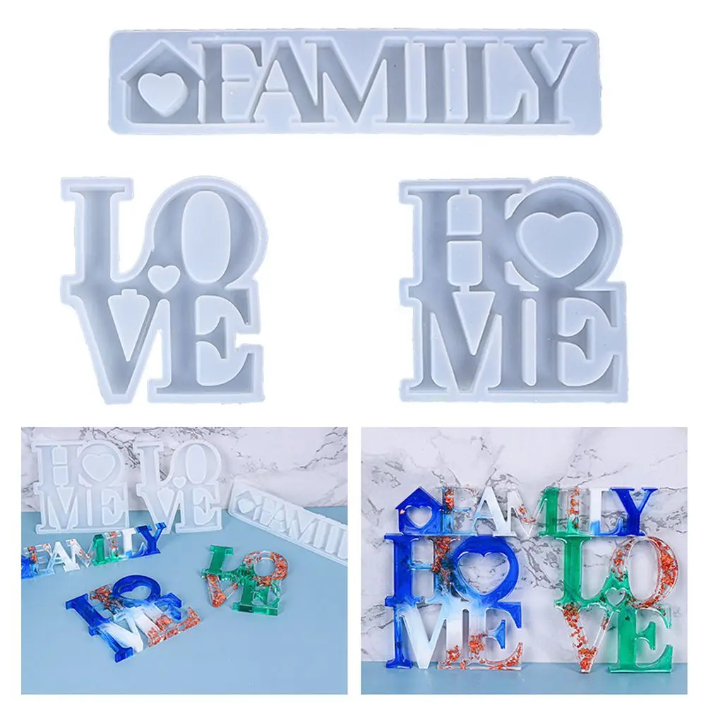 LOVE HOME FAMILY Letters Crystal Resin Mold DIY Crafts Casting Mold Love Sign Word Silicone Mould Home Decor Jewelry Making Tool
LOVE HOME FAMILY Letters Crystal Resin Mold DIY Crafts Casting Mold Love Sign Word Silicone Mould Home Decor Jewelry Making Tool