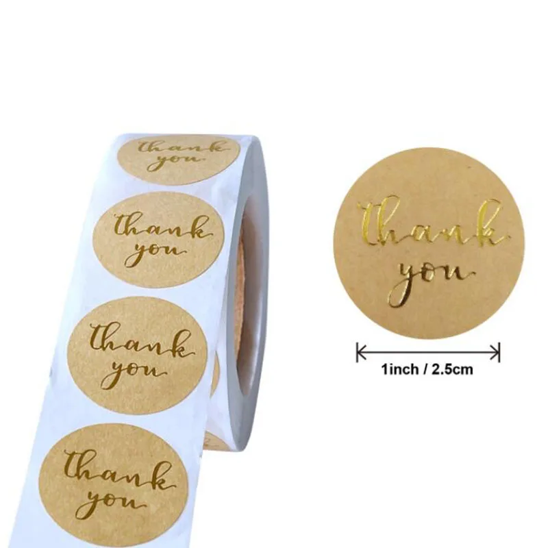 500pcs Roll Round Cowhide Hot Stamping Sticker Thank You Baking Gift Business Sticker Stationery Sealing Sticker
500pcs Roll Round Cowhide Hot Stamping Sticker Thank You Baking Gift Business Sticker Stationery Sealing Sticker