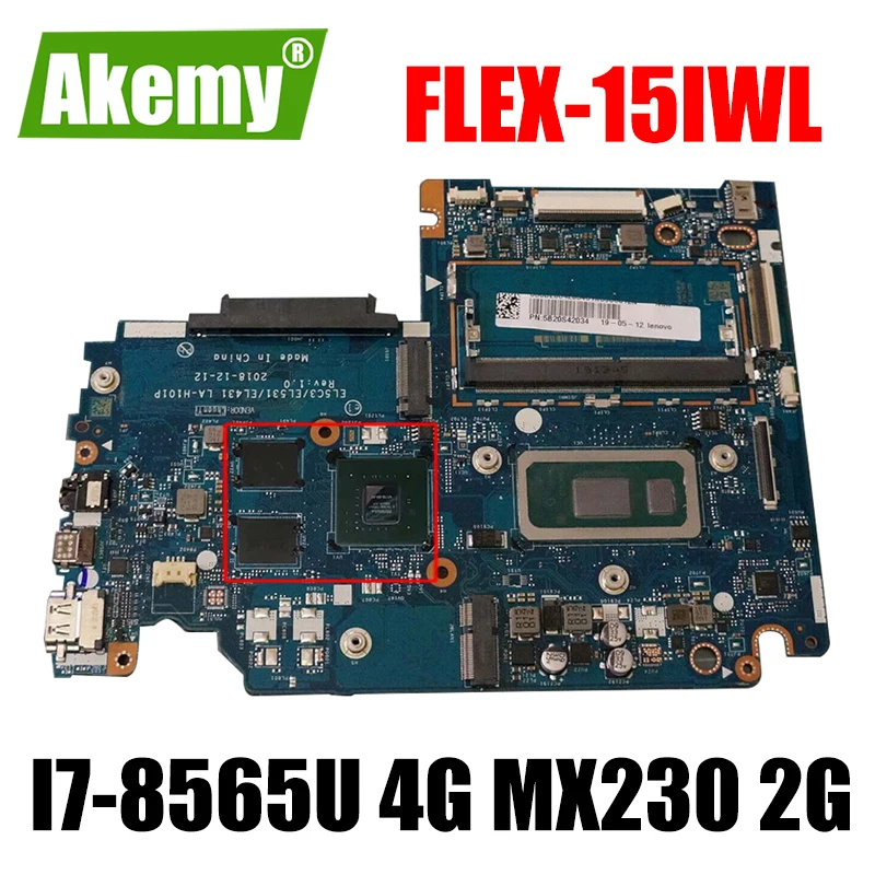 Для Lenovo Flex-15iwl S340-14IWL S340-15IWL Материнская плата ноутбука LA-H101P с процессором I7-8565U RAM 4G GPU MX230 2G 100% тесты работы
Для Lenovo Flex-15iwl S340-14IWL S340-15IWL Материнская плата ноутбука LA-H101P с процессором I7-8565U RAM 4G GPU MX230 2G 100% тесты работы