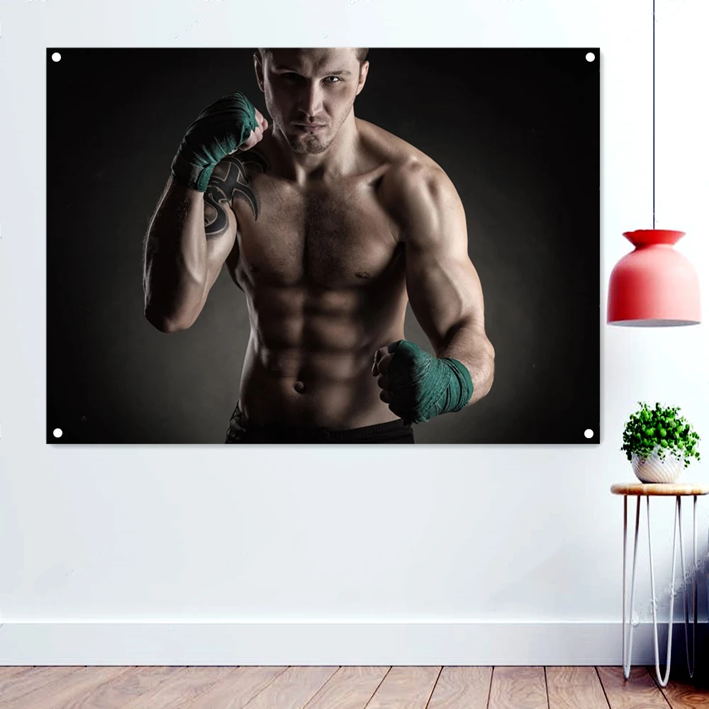 Boxer with Clenched Fists Banner Flag Poster Sports Workout Wallpaper Tapestry Wall hanging cloth For Bedroom, Living Room, Gym
Boxer with Clenched Fists Banner Flag Poster Sports Workout Wallpaper Tapestry Wall hanging cloth For Bedroom, Living Room, Gym