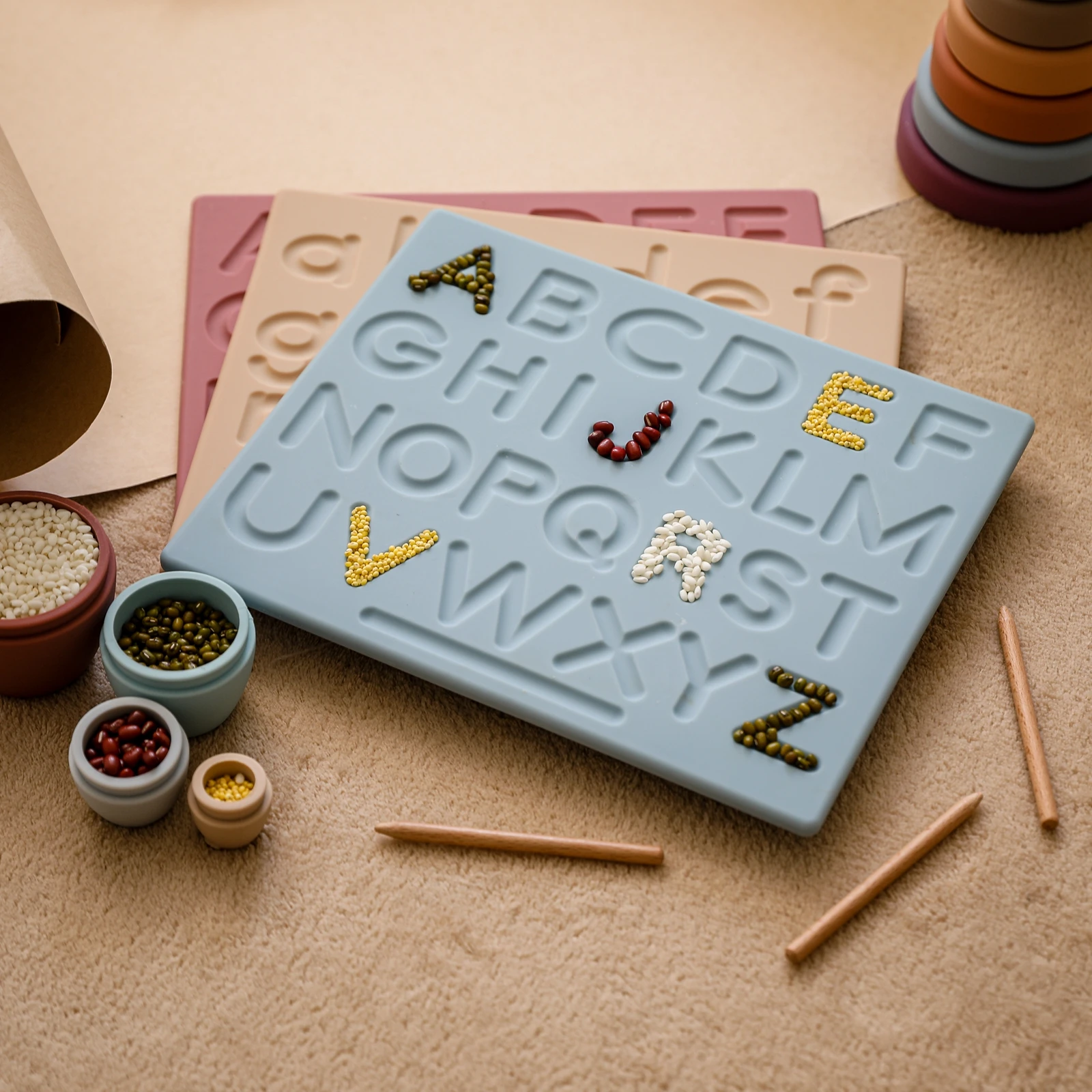 Montessori Tracing Board Wood Double Sided Uppercase & Lowercase Letters Fine Motor Skills Educational Toy Food Grade Silicone
Montessori Tracing Board Wood Double Sided Uppercase & Lowercase Letters Fine Motor Skills Educational Toy Food Grade Silicone