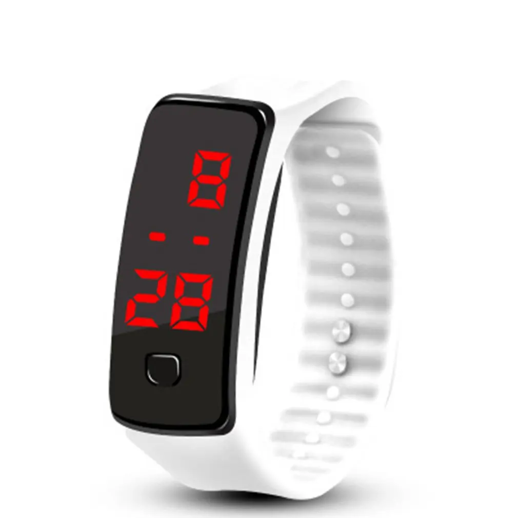GENBOLI LED силиконовый браслет легкий вес мягкие Модные Фитнес часы спортивные для