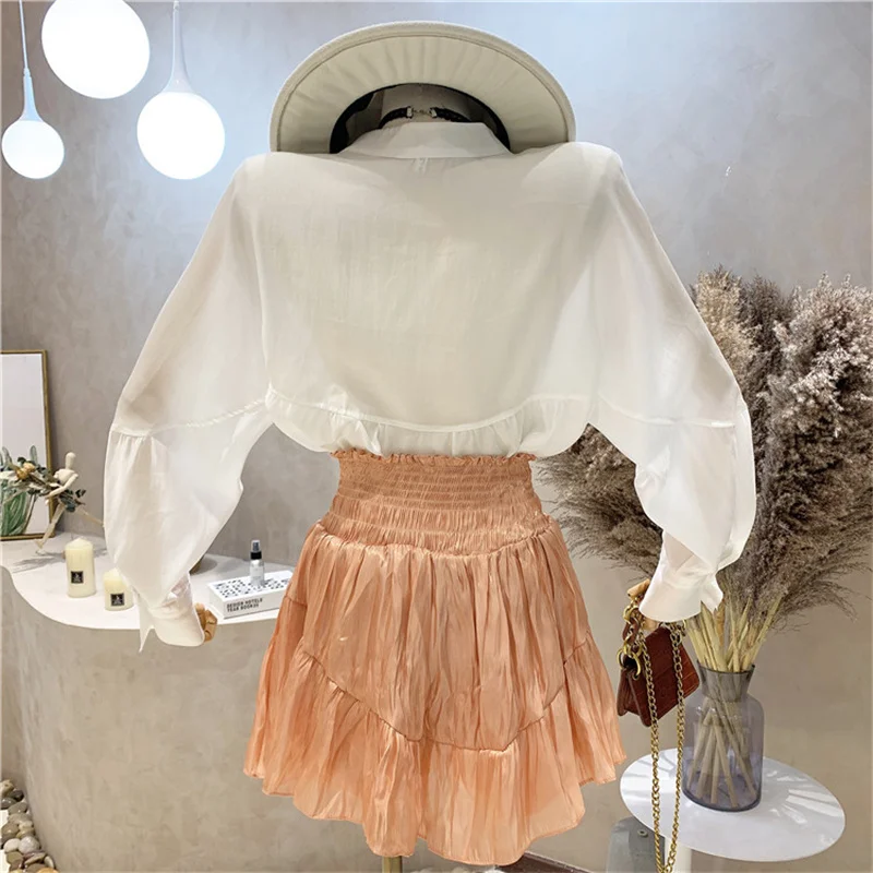 New Women's Clothing Summer 2021 Loose Single-breasted Shirt And High-waist Skirt Two-piece Set
New Women's Clothing Summer 2021 Loose Single-breasted Shirt And High-waist Skirt Two-piece Set