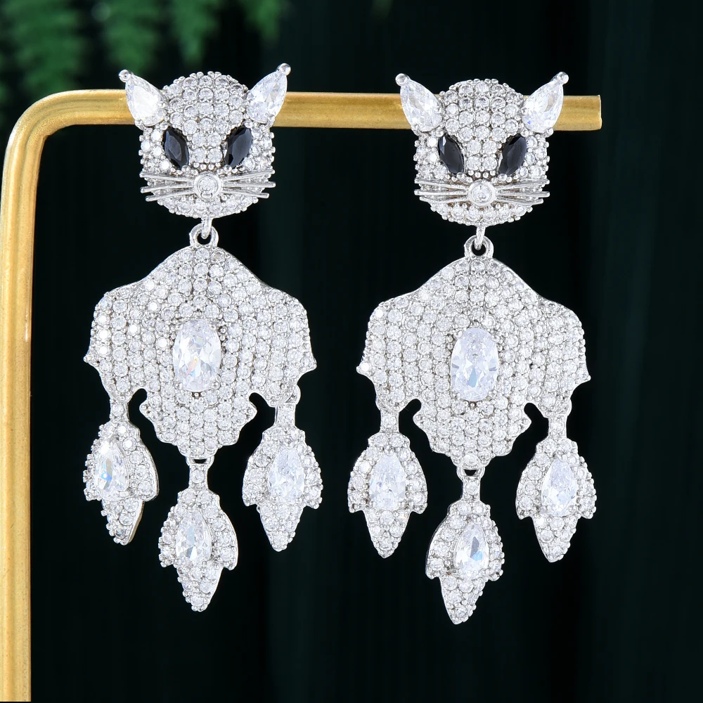 missvikki Luxury Original Design Cat Dangle Earrings For Women Girl Daily Hot Party Cubic Zircon Dubai Bridal Earrings Jewelry
missvikki Luxury Original Design Cat Dangle Earrings For Women Girl Daily Hot Party Cubic Zircon Dubai Bridal Earrings Jewelry
