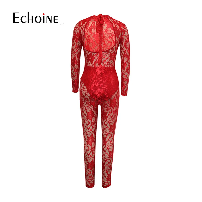 Echoine Women Sexy See Through Lace Prited Jumpsuit O Neck Long Sleeve Backless slim fit Playsuits Club Party bodysuit Overalls
Echoine Women Sexy See Through Lace Prited Jumpsuit O Neck Long Sleeve Backless slim fit Playsuits Club Party bodysuit Overalls