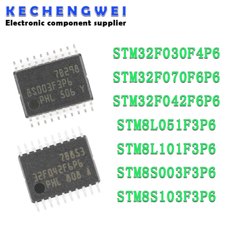 1pcs/lot STM32F030F4P6 STM32F042F6P6 STM32F070F6P6 STM8L051F3P6 STM8L101F3P6 STM8S003F3P6 STM8S103F3P6 TSSOP-20 In Stock
1pcs/lot STM32F030F4P6 STM32F042F6P6 STM32F070F6P6 STM8L051F3P6 STM8L101F3P6 STM8S003F3P6 STM8S103F3P6 TSSOP-20 In Stock