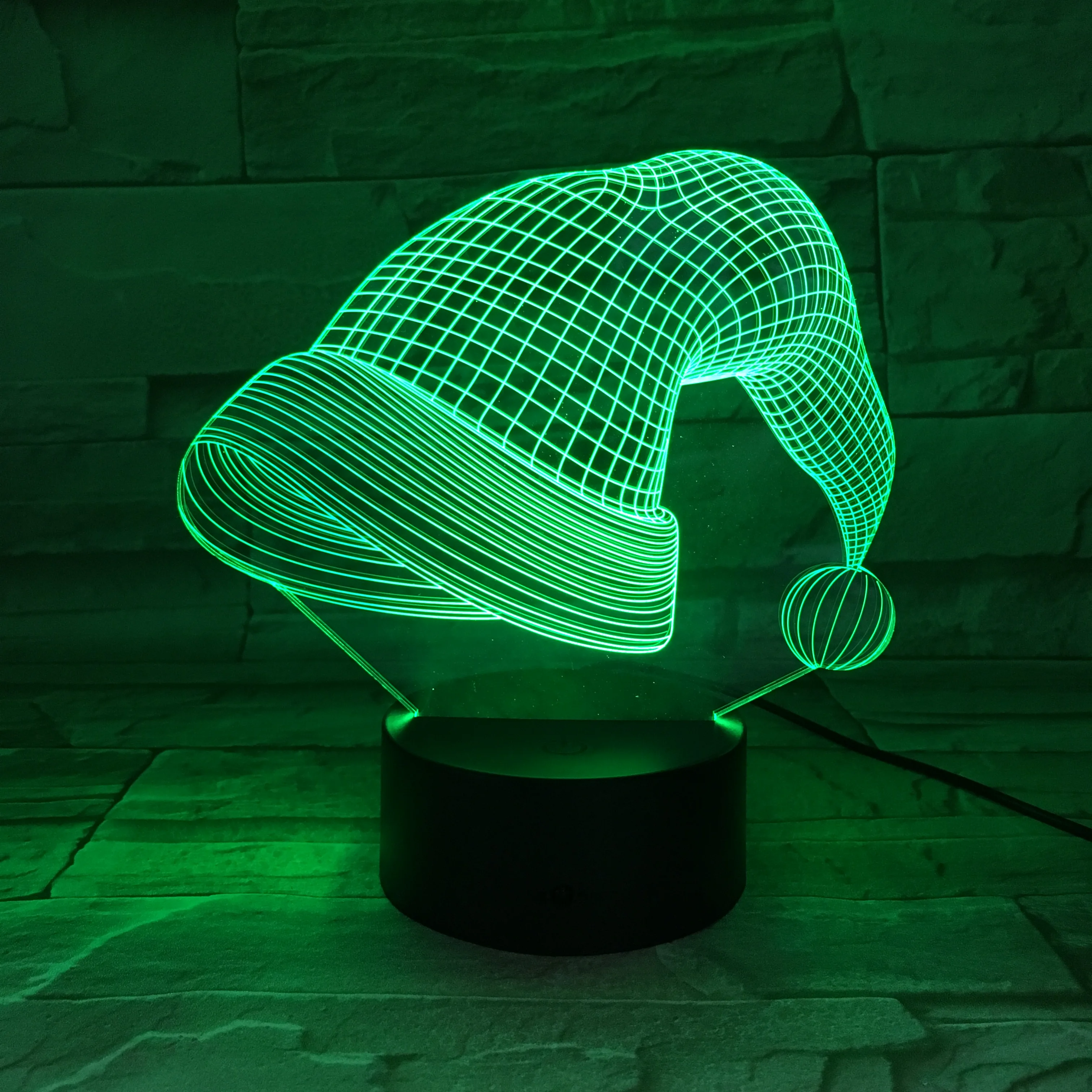 3D-695 Xmas Hat Shape Touch Table Lamp 7/16 Colors Changing Desk Lamp 3D Lamp Novelty Led Night Lights USB Light
3D-695 Xmas Hat Shape Touch Table Lamp 7/16 Colors Changing Desk Lamp 3D Lamp Novelty Led Night Lights USB Light