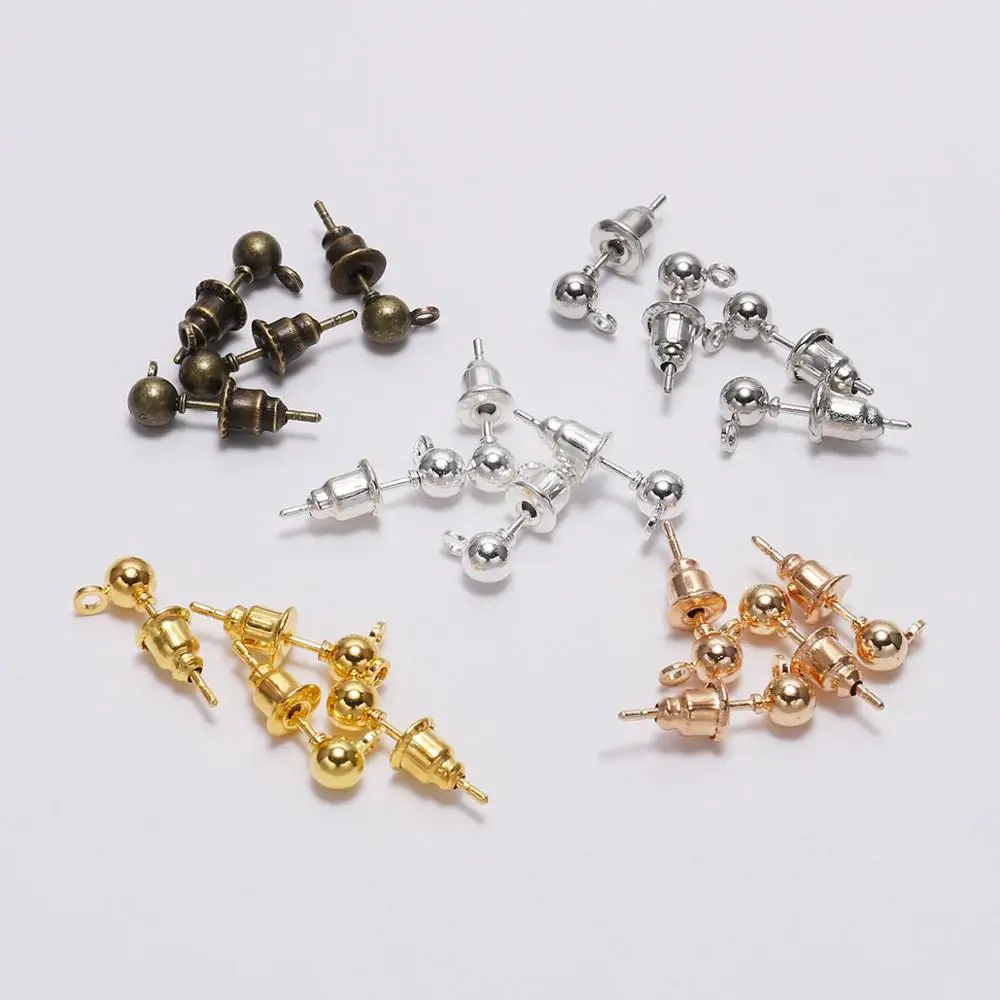 50Pcs/lot 3/4/5mm 5 Colors Ball Bead Stud Earrings Ear Pins Single Hole Post Stopper Earplugs For DIY Jewelry Making Accessories
50Pcs/lot 3/4/5mm 5 Colors Ball Bead Stud Earrings Ear Pins Single Hole Post Stopper Earplugs For DIY Jewelry Making Accessories