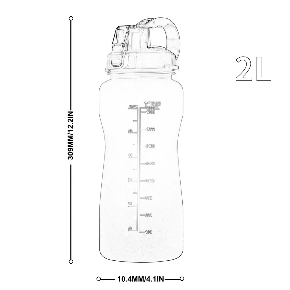 Water Bottle 3.8 & 2 Litre Large Capacity Outdoor Motivational with Time Marker Fitness Jugs
Water Bottle 3.8 & 2 Litre Large Capacity Outdoor Motivational with Time Marker Fitness Jugs