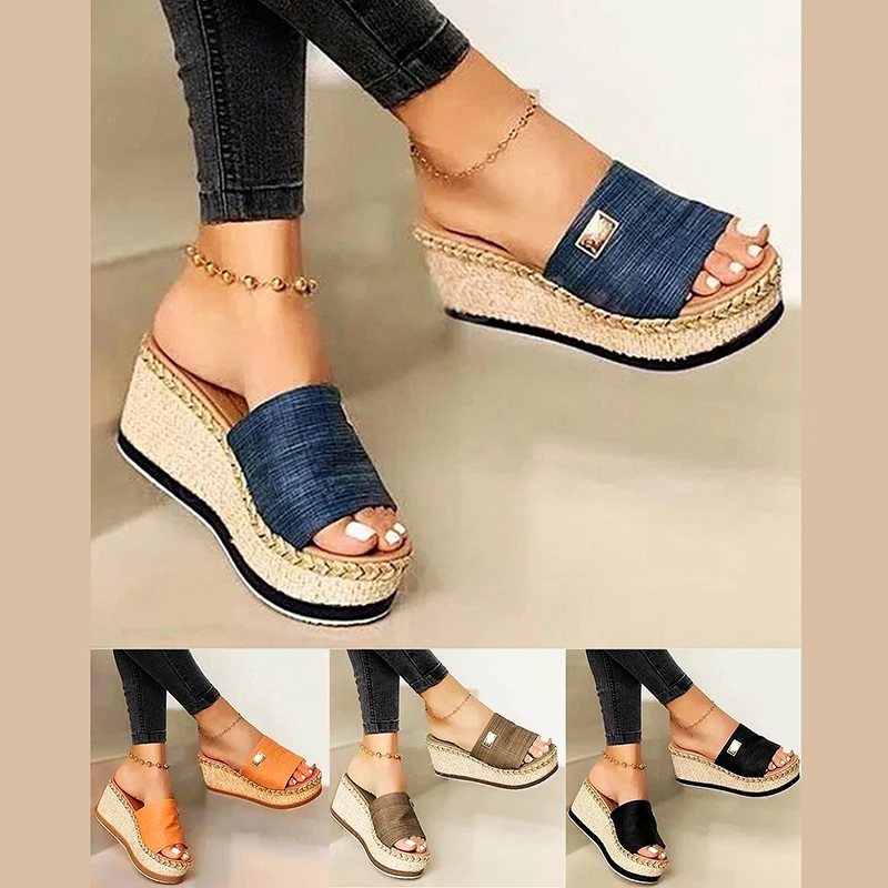 Women High Heels Sandals Women Platform Mules Slippers Sandals Thick Bottom Casual Shoes For Woman Ladies Wedges Sandals 35-43
Women High Heels Sandals Women Platform Mules Slippers Sandals Thick Bottom Casual Shoes For Woman Ladies Wedges Sandals 35-43