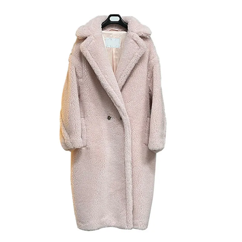 Autumn Winter New Light Pink Thick Warm Teddy Bear Coat Women's Medium Long Single Breasted Teddy Grain Wool Fur Jacket for Girl
Autumn Winter New Light Pink Thick Warm Teddy Bear Coat Women's Medium Long Single Breasted Teddy Grain Wool Fur Jacket for Girl