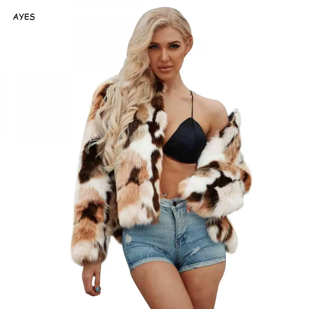 Furry Fur Coat Women Fluffy Warm Long Sleeve Gradient Color Outerwear Autumn Winter Fur Coat Jacket Hairy Overcoat Fur Outwear
Furry Fur Coat Women Fluffy Warm Long Sleeve Gradient Color Outerwear Autumn Winter Fur Coat Jacket Hairy Overcoat Fur Outwear