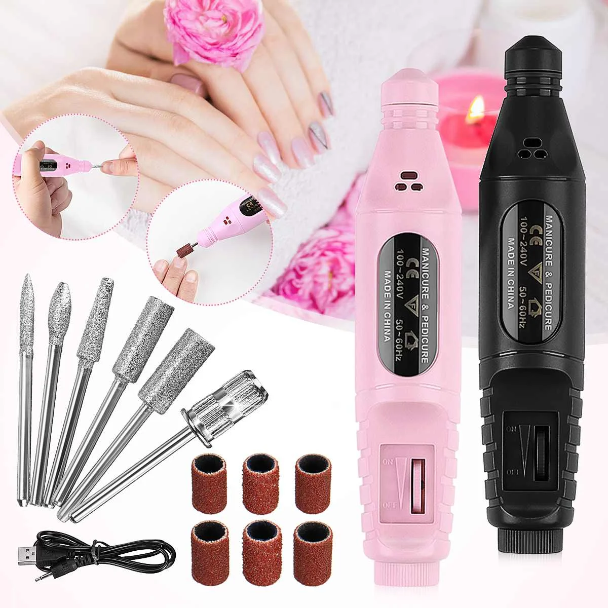 Electric Mini Drill Grinder Kit Bit Variable Speed Rotary Polishing Carving Manicure Pedicure Portable Machine Kit Mini Drill
Electric Mini Drill Grinder Kit Bit Variable Speed Rotary Polishing Carving Manicure Pedicure Portable Machine Kit Mini Drill