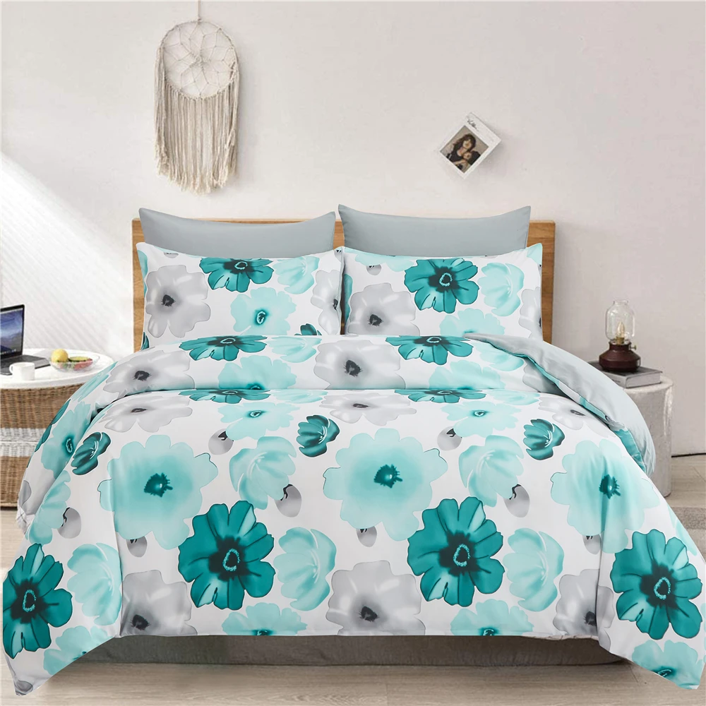 Bedding Set Double Bed Floral Printed Duvet Cover Set King Size Blue Quilt Cover Pillowcase Single Queen Comfortable Bedding
Bedding Set Double Bed Floral Printed Duvet Cover Set King Size Blue Quilt Cover Pillowcase Single Queen Comfortable Bedding