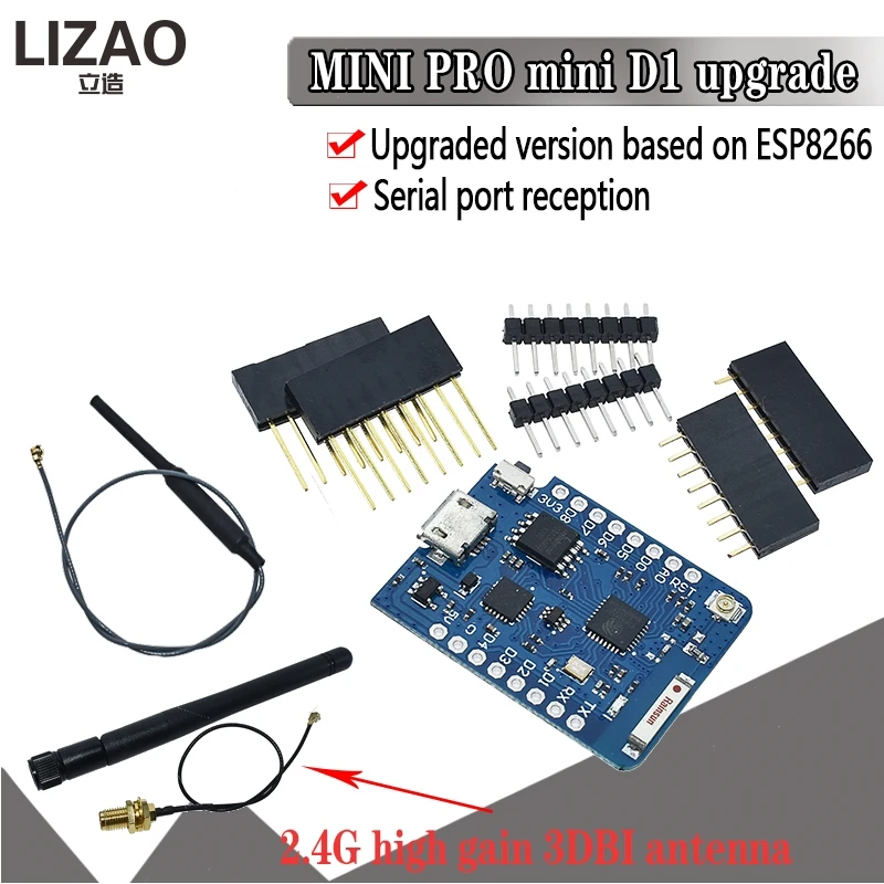 WEMOS D1 Mini Pro 16M байт внешний антенный разъем на основе NodeMCU ESP8266 ESP-8266EX CP2104 WIFI макетная