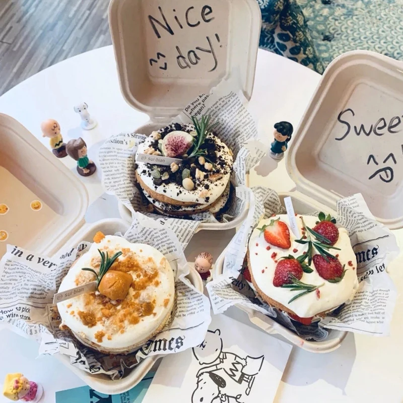 10pcs Biodegradable Bento Box Cake Case Disposable Hamburger Package Boxes Hand-painted Take-out Storage Food Mini Container
10pcs Biodegradable Bento Box Cake Case Disposable Hamburger Package Boxes Hand-painted Take-out Storage Food Mini Container