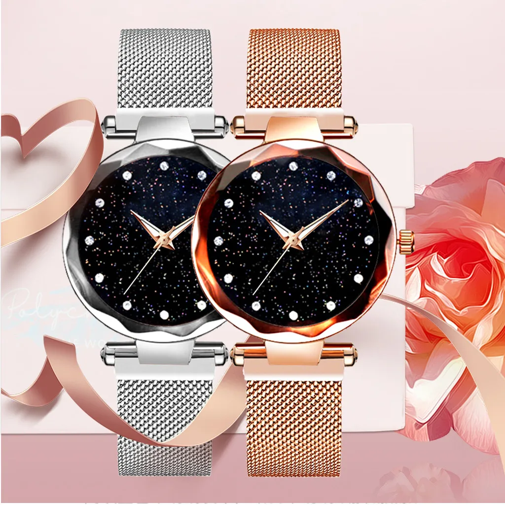 Women Watch Luxury Quatz Watch Luxury Sta-rry Sky Watch Magnetic Band Women Quartz Wristwatch Diamond Watches Zegarek Damski A50 
Women Watch Luxury Quatz Watch Luxury Sta-rry Sky Watch Magnetic Band Women Quartz Wristwatch Diamond Watches Zegarek Damski A50