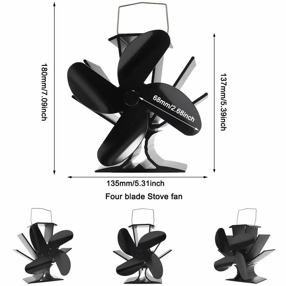 4-Blade Hot Air Stove Fan With Electromagnetic Thermometer With Fireplace Two Styles On The Back Of The Fireplace Fan, We Will S
4-Blade Hot Air Stove Fan With Electromagnetic Thermometer With Fireplace Two Styles On The Back Of The Fireplace Fan, We Will S