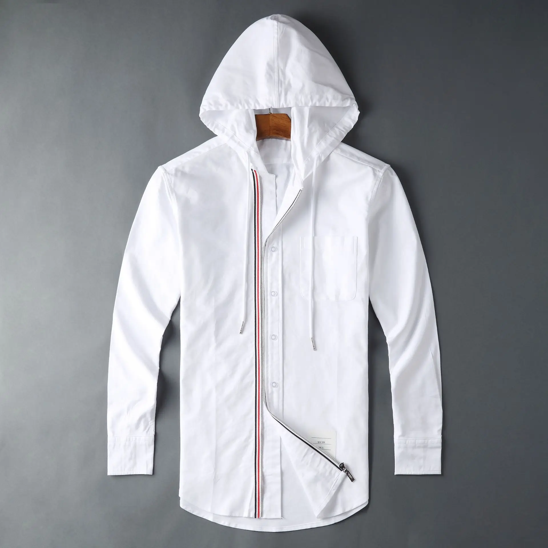 2021 Fashion Brand Shirts Men Slim White Long Sleeve Casual Hooded Shirt Oxford Striped Fabric Solid Men's Clothing
2021 Fashion Brand Shirts Men Slim White Long Sleeve Casual Hooded Shirt Oxford Striped Fabric Solid Men's Clothing