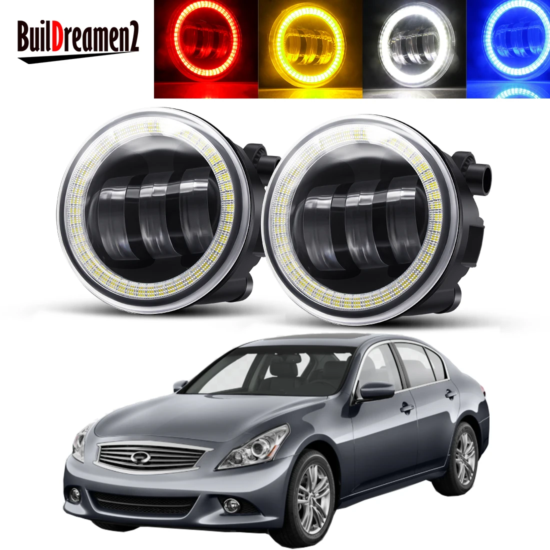 2 X Angel Eye Fog Light Assembly 30W 6000LM Car Left + Right LED Lens Fog Daytime Driving Lamp DRL 12V For Infiniti G G25 G37
2 X Angel Eye Fog Light Assembly 30W 6000LM Car Left + Right LED Lens Fog Daytime Driving Lamp DRL 12V For Infiniti G G25 G37