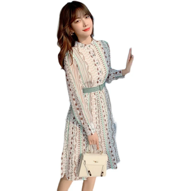 COIGARSAM Floral Print Women dress New Spring Chiffon High Waist Dresses Design And Color 8576
COIGARSAM Floral Print Women dress New Spring Chiffon High Waist Dresses Design And Color 8576