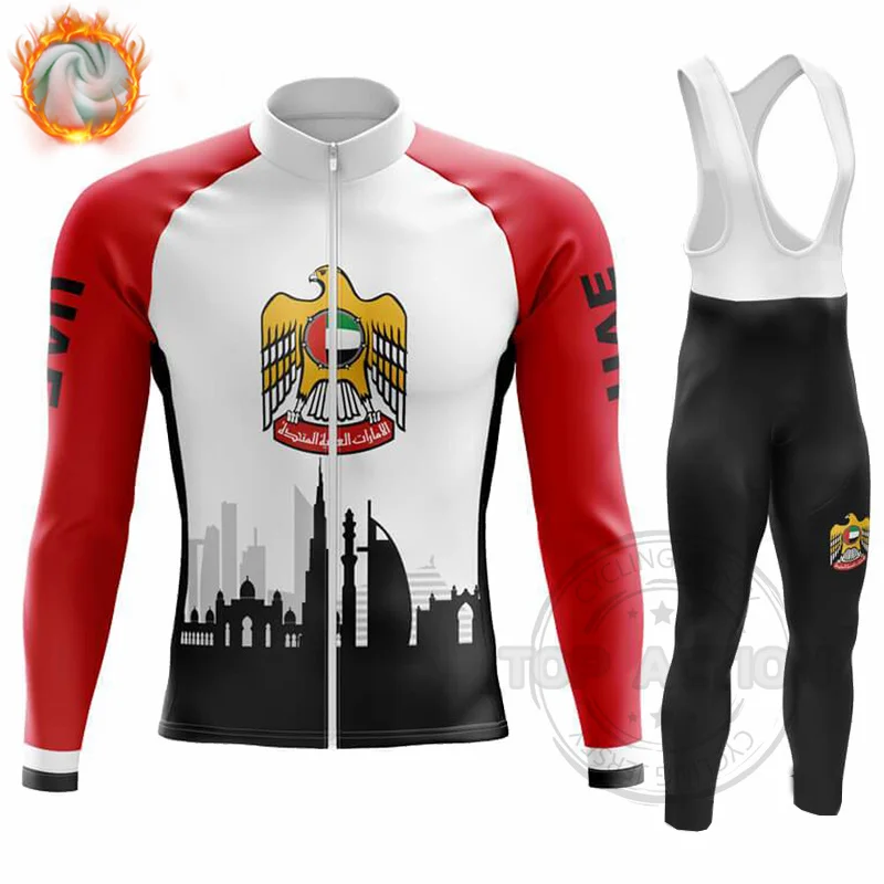 UAE Men's Winter Warm Fleece Cycling Jersey Cycling Mountain Bike Clothing Bib Thermal Set Ropa Ciclismo
UAE Men's Winter Warm Fleece Cycling Jersey Cycling Mountain Bike Clothing Bib Thermal Set Ropa Ciclismo