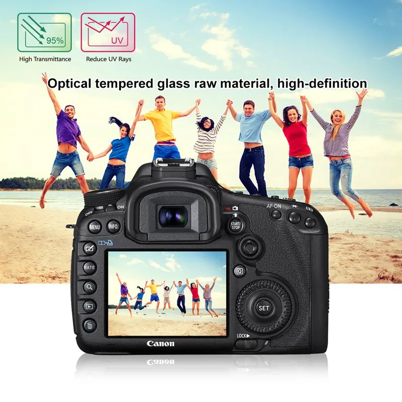Camera Tempered Glass Screen Protector for Canon 5D Mark IV / Mark III 650D 70D 700D 750D 760D 80D for Nikon D500 D600 D610
Camera Tempered Glass Screen Protector for Canon 5D Mark IV / Mark III 650D 70D 700D 750D 760D 80D for Nikon D500 D600 D610