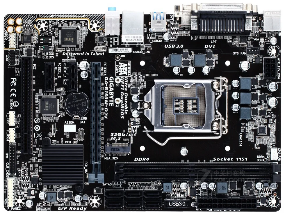 Gigabyte GA-B150M-D3V рабочего Материнская плата B150M-D3V B150 LGA 1151 DDR3 32 Гб SATA3 USB2.0 USB3.0 VGA, HDMI, DVI микро-atx корпус доска
Gigabyte GA-B150M-D3V рабочего Материнская плата B150M-D3V B150 LGA 1151 DDR3 32 Гб SATA3 USB2.0 USB3.0 VGA, HDMI, DVI микро-atx корпус доска