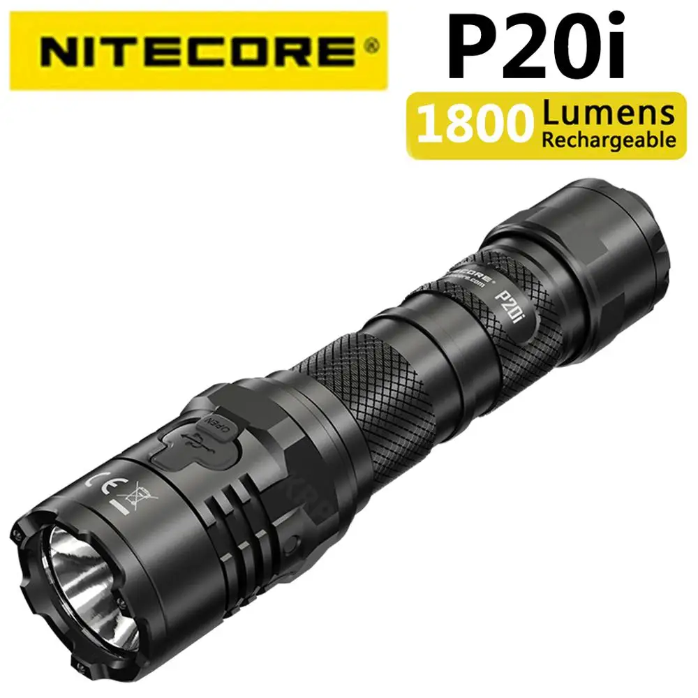 Оригинальное зарядное устройство NITECORE P20i использует Luminus SST-40-W LED 1800 люмен таким