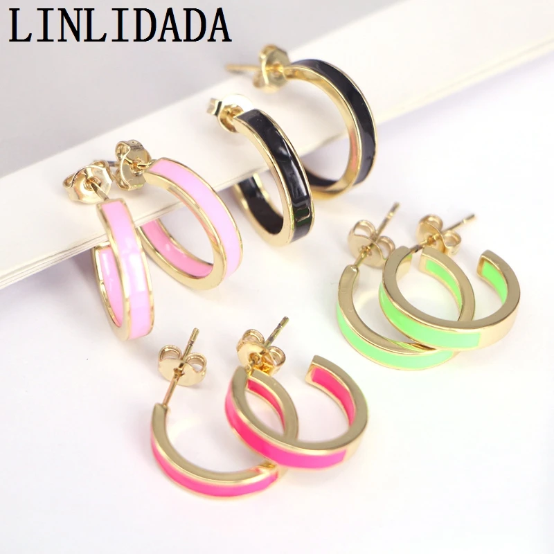 10Pairs New Fashion Wedding Jewelry Multicolor Enamel Circle Stud Earrings for Girls Women Gift
10Pairs New Fashion Wedding Jewelry Multicolor Enamel Circle Stud Earrings for Girls Women Gift