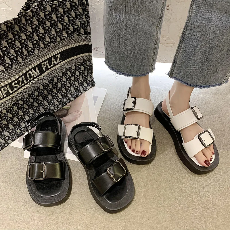 Sandals Female 2021 Summer New Wild Casual Student Word With Harajuku Style Thick Bottom Black Roman Shoes Ins
Sandals Female 2021 Summer New Wild Casual Student Word With Harajuku Style Thick Bottom Black Roman Shoes Ins