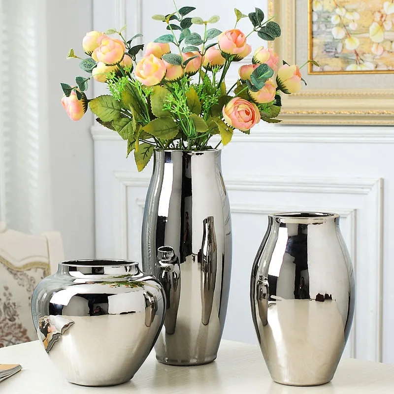 Nordic Art Ceramic Gilded Silver Vase Home Living Room Decoration General Jar Candy Jar Storage Tank Silver Art Decor Vase Jar
Nordic Art Ceramic Gilded Silver Vase Home Living Room Decoration General Jar Candy Jar Storage Tank Silver Art Decor Vase Jar
