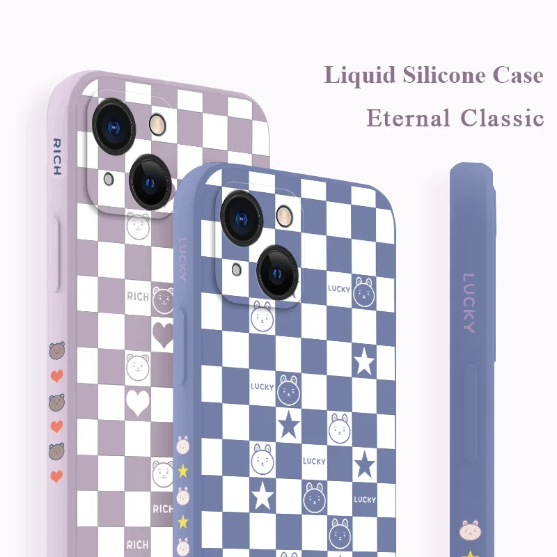Plaid Bunny Soft Case For iPhone 13 12 Pro Max Mini 11 Pro Max X XR XS MAX SE2020 8 7 Plus 6 6S Plus Liquid Silicone Phone Cover
Plaid Bunny Soft Case For iPhone 13 12 Pro Max Mini 11 Pro Max X XR XS MAX SE2020 8 7 Plus 6 6S Plus Liquid Silicone Phone Cover