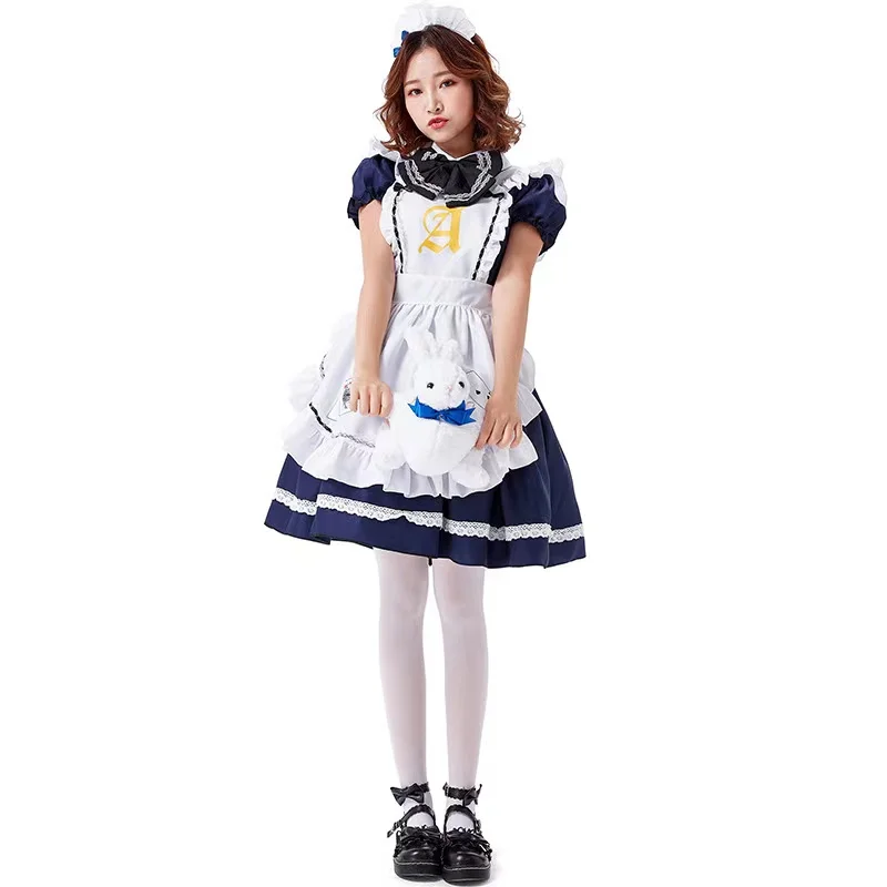 Fairy Tale Lolita Women Halloween Alice Costumes Female Maid Housekeeper Cosplay Carnival Purim Nightclub Role Play Party Dress
Fairy Tale Lolita Women Halloween Alice Costumes Female Maid Housekeeper Cosplay Carnival Purim Nightclub Role Play Party Dress