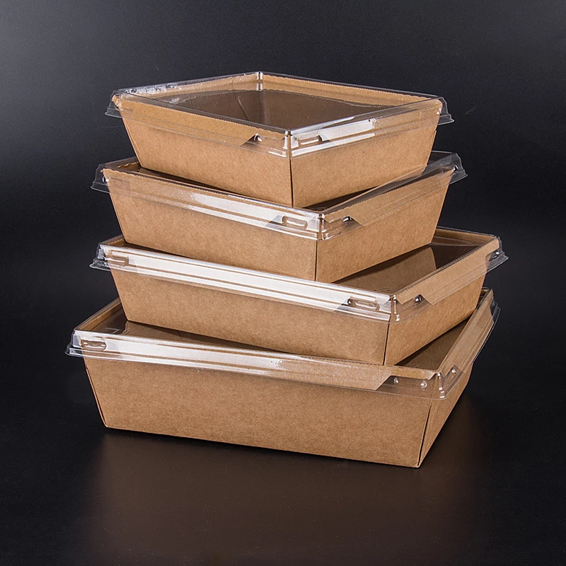 50pcs Kraft paper lunch box disposable takeaway square food fast takeaway packaging cups sushi salad fruit container with lid 
50pcs Kraft paper lunch box disposable takeaway square food fast takeaway packaging cups sushi salad fruit container with lid