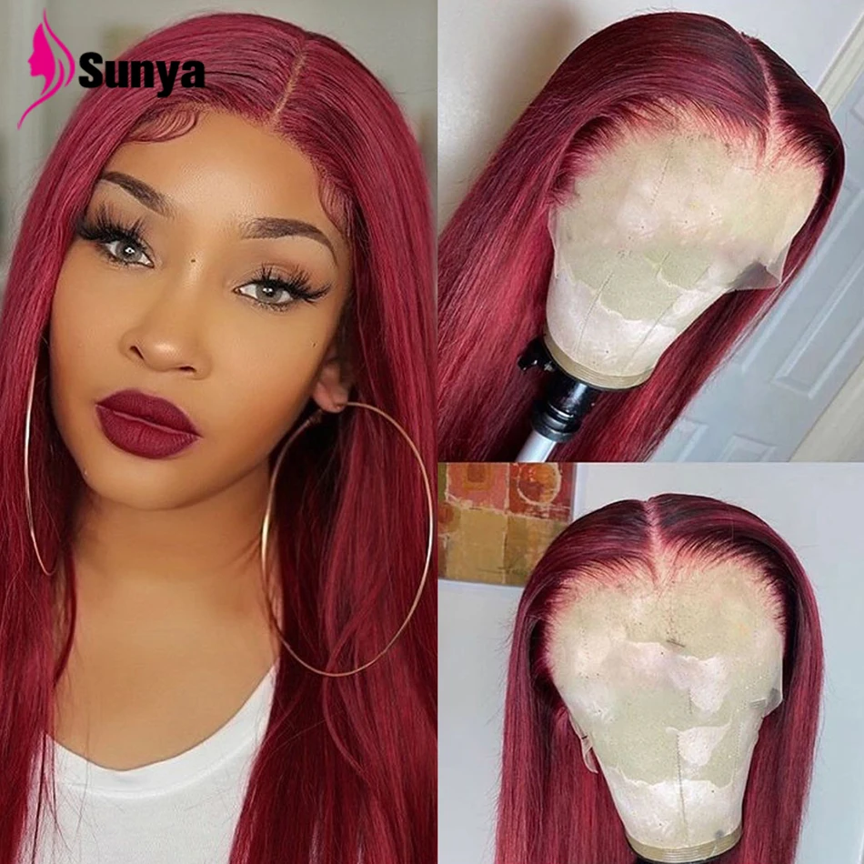 99J Color Remy Brazilian Straight Lace Front Human Hair Wig 10- 30 Inch 99J Frontal Wigs for Black Women T Part Lace Wig
99J Color Remy Brazilian Straight Lace Front Human Hair Wig 10- 30 Inch 99J Frontal Wigs for Black Women T Part Lace Wig