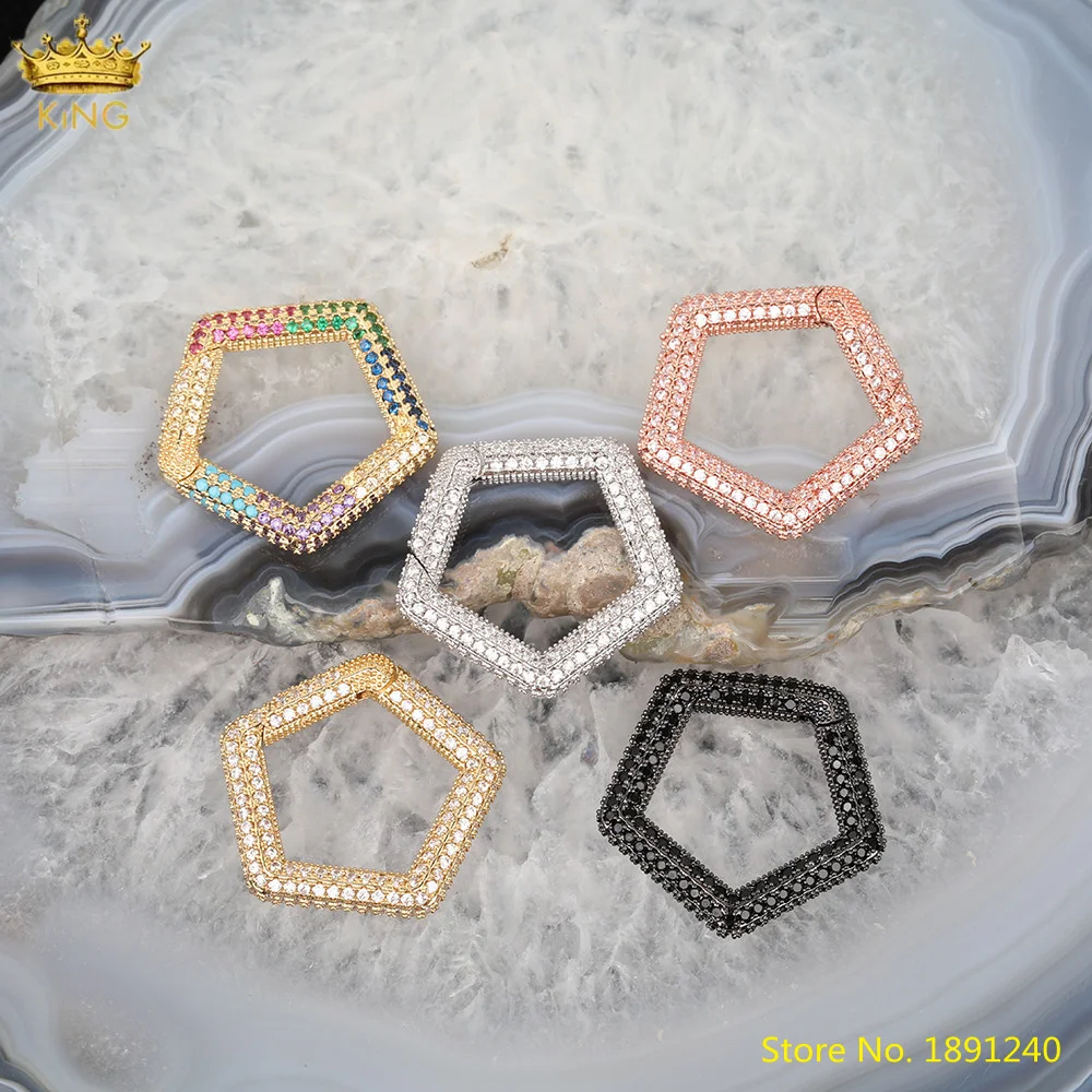 5Pcs 29mm Rainbow Zirconia Micro Paved Pentagon Screw Clasp,Ziron Clasps Jewelry,Lock Carabiner Clasp For Necklace Making
5Pcs 29mm Rainbow Zirconia Micro Paved Pentagon Screw Clasp,Ziron Clasps Jewelry,Lock Carabiner Clasp For Necklace Making