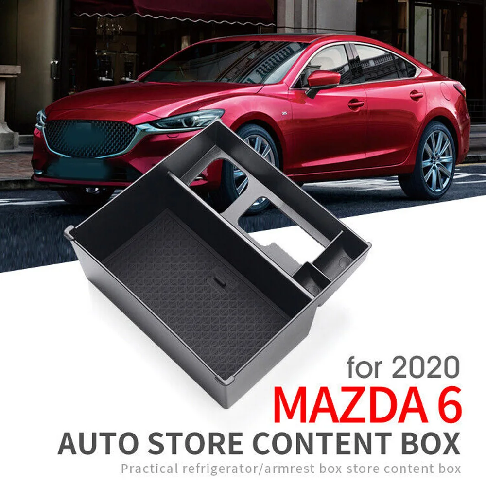 Ящик для хранения в подлокотнике автомобиля Mazda 6 Atenza 2019 2020 ПВХ + АБС пластик