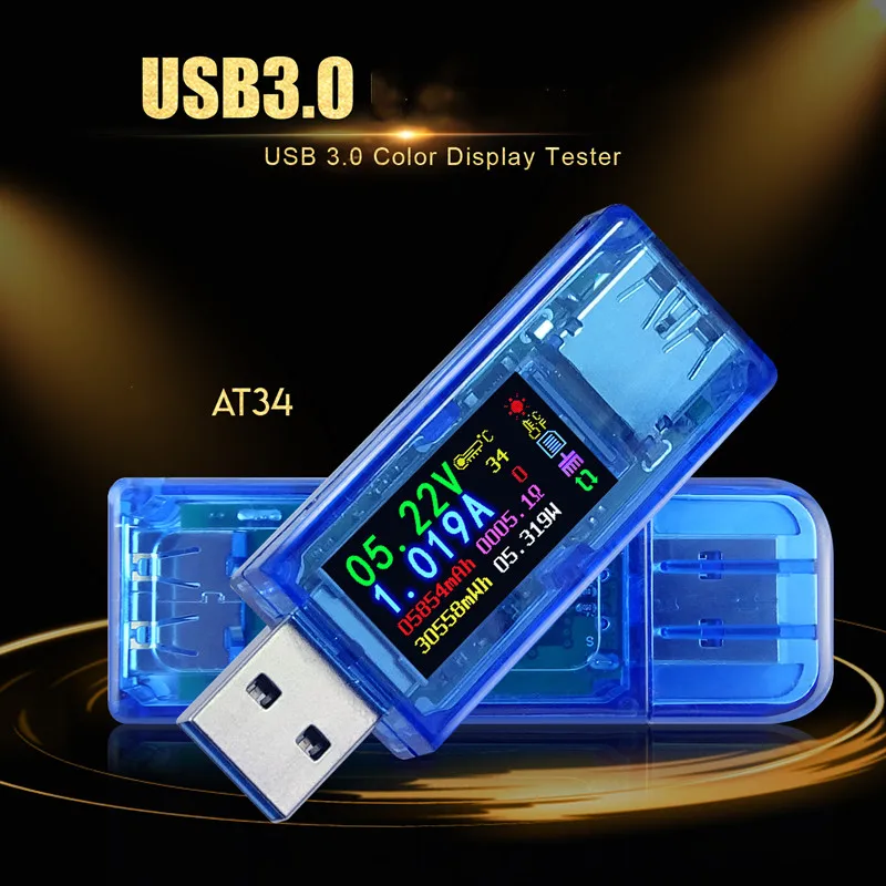 USB 3,0 цветной ЖК-дисплей AT34 Вольтметр Амперметр измеритель напряжения тока мультиметр зарядка аккумулятора внешний аккумулятор USB тестер ин...
USB 3,0 цветной ЖК-дисплей AT34 Вольтметр Амперметр измеритель напряжения тока мультиметр зарядка аккумулятора внешний аккумулятор USB тестер ин...